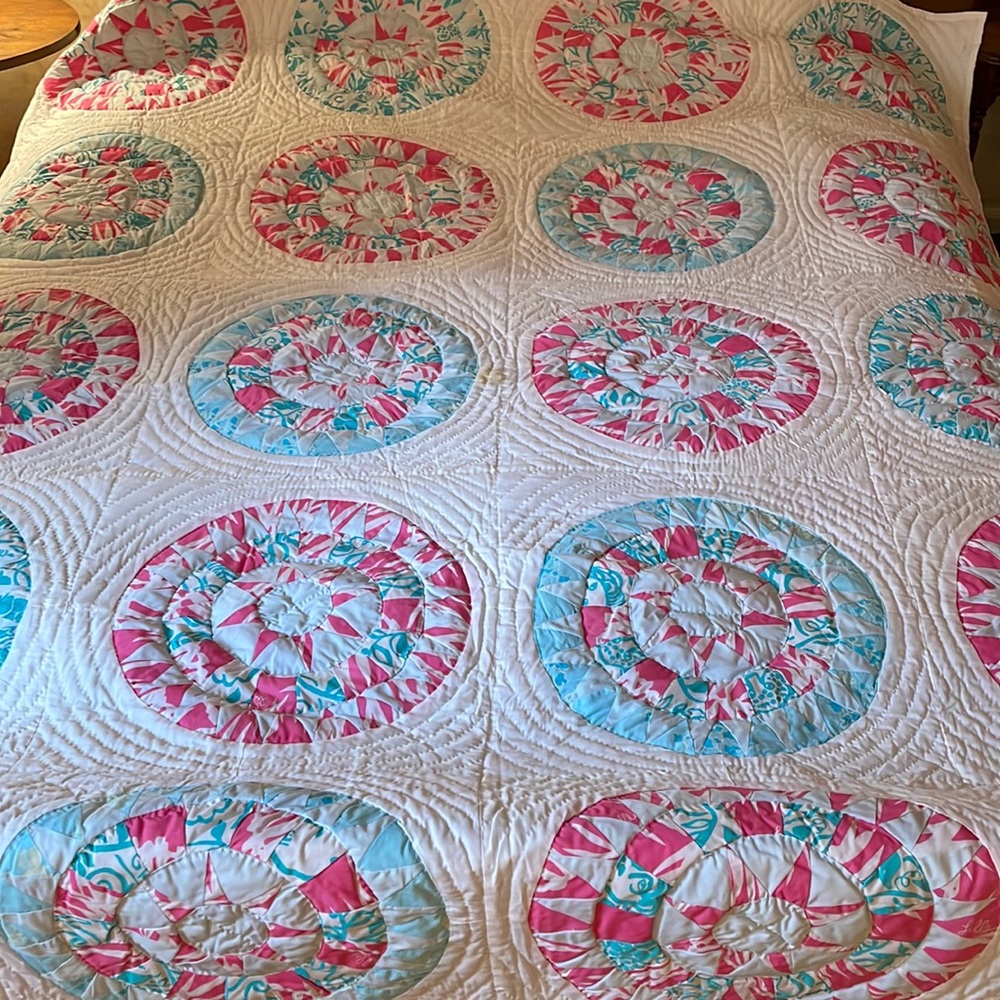 Handmade Quilt with Lilly Pulitzer Fabric